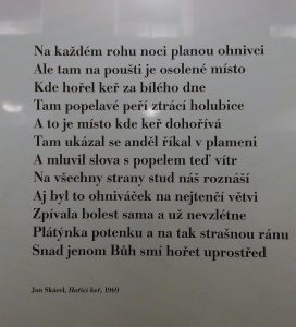 Jan Skácel, Hořící keř, 1969