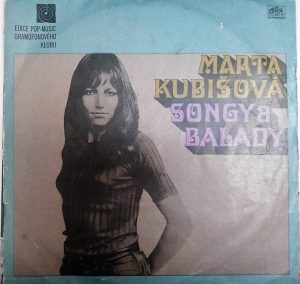 Titulní stránka obalu LP Marty Kubišové Songy a balady (vydáno v roce 1969)