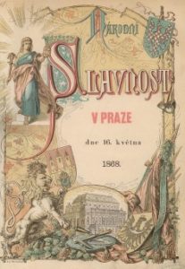 Titulní strana knihy Slavnost v Praze dne 16. 5. 1868