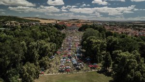 Pohled na Veteranfest Slavkov 2018 z dronu