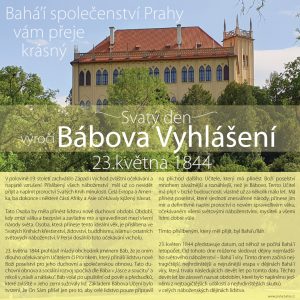 Bahá’í v Česku slaví památné výročí