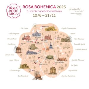 Festival Rosa Bohemica opět zve na místa v růžici okolo Prahy. Zavítá ale i do Jihočeského a Ústeckého kraje.