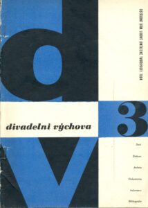 Titulní strana obálky Divadelní výchova, 1964