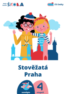 Titulní strana obálky čítanky Stověžatá Praha