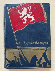 Obálka knihy Rudolfa Medka Legionářská epopeja (8. vydání, 1929, nakladatel Josef Vilímek, Praha)